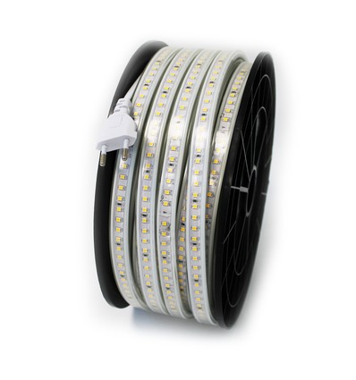 50m Arbetsljus 230V LED-strip - IP65, 120 LED/m, 4,8W/m, 480 lm/m