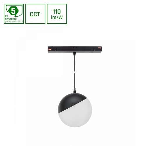 System Shift CCT- Globe P pendel Sphere skens belysning Ø100, 815mm kabel, 5W, 165°, svart, CCT brytare