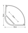 Aluminiumprofil 45 grader Hörnprofil till LED-strips, 2 meter lång - 30 mm bred