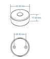 LEDlife rWave svart rund mini fjärrkontroll - 1 zone, inkl. magnethållare