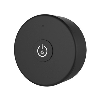 LEDlife rWave svart rund mini fjärrkontroll - 1 zone, inkl. magnethållare