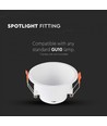 MR16/GU10 Downlight bländfri - Exkl. ljuskälla, vit, Hål: Ø8,3 cm, Mått: Ø9,3 cm