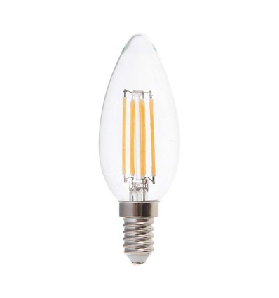 E14 4W 3-stegs dimbar LED-kronljuslampa - Filament, varmvit
