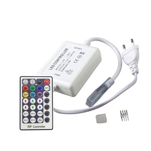 RGB kontroller med fjärrkontroll - 230V, memory funktion, Radiostyrd, max 50 m.