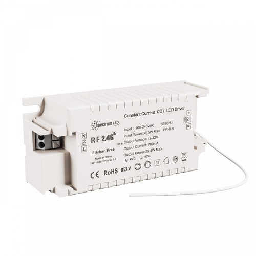 Driver CC 350-700mA 12V-42V Max 29W - CCT dimbar kompakt Konekto mesh