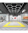 Hexagon LED 14 fält + ram komplett set - RA95, 591W, inklusive strömanslutning