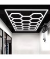 Hexagon LED 14 fält + ram komplett set - RA95, 591W, inklusive strömanslutning