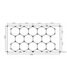 Hexagon LED 14 fält + ram komplett set - RA95, 591W, inklusive strömanslutning