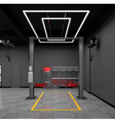 Ljusgaller LED 2 ramar komplett set Hexagon - RA95, 288W, inklusive strömanslutning