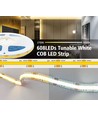 5m 10W/m CCT COB-LED strip RA97 - 24V DC, IP20, 512 LED per meter