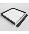 Hög ram för 60x60 LED-panel - Monteringssats, svart kant