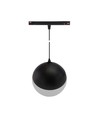 SHIFT Globe P - pendlat Sphere Skinna Ljus 100mm (850mm Kabel), 5W, 165°, Svart, 2 Kretsar
