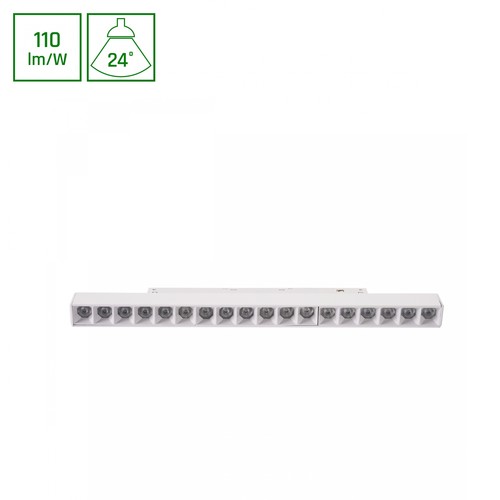 System Shift Basic - Galler med Linjär Lampa, 330mm, 18W, 2700K, Vit