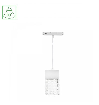 System Shift Basic - Hangit kristallampa nedhängd 55x110 mm (1100 mm wire), 7W, 2700K, vit