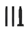 3 m. Ljusstolpsmast Ø60mm - Svart, förlängbar höjd
