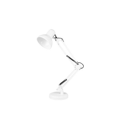 Arkitektlampa Vit bordlampa - 1,1 meter sladd, E27 sockel, utan ljuskälla