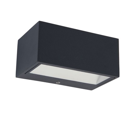Outlet: LUTEC Gemini Utomhus LED Vägglampa 10,5W 3000K Upp/Ned i Antracitgrå