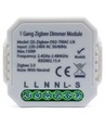 Zigbee inbyggningsdimmer - 150W LED dimmer, fjädertryck/push dim, Zigbee, till inbyggning