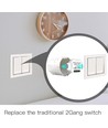 Wifi inbyggningsdimmer - 2x 100W LED dimmer, korsomkoppling, till inbyggning