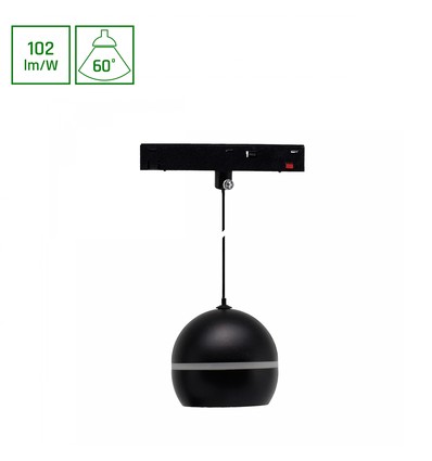 System Skift Basic - Globe P Ring Kula Lampupphäng, 90mm, 10W, 2700K, Svart