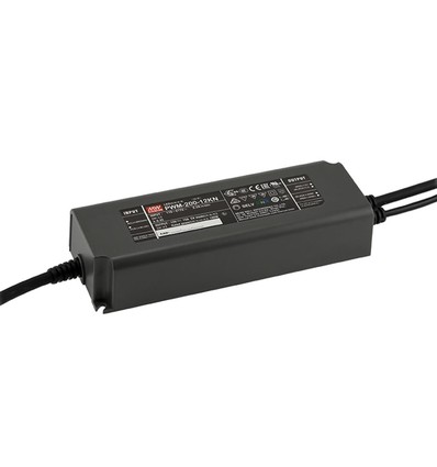 Meanwell 200W DALI2 dimbar strömförsörjning - 24V DC, 8.33A, DALI-gränssnitt + tryckdämpning, IP67
