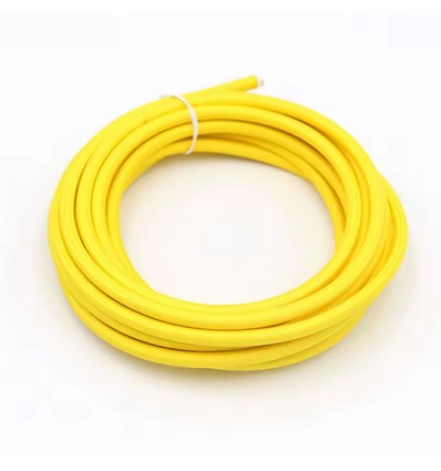 5m Tygkabel 2x0,75 mm², textil - 230V, Gul