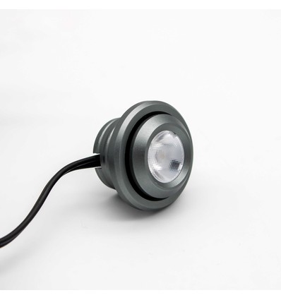 LEDlife SPOT29 köksbelysning RA90 - Hål: Ø2 cm, Mål: Ø2,9 cm, Borstat stål, 1W, 12V DC