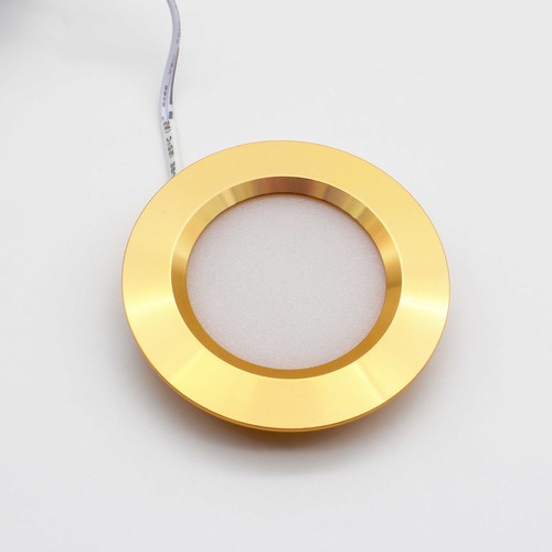 2,7W Ø6,8cm Reco68 möbelspotlight infällnad RA92 - 12V DC, Hål: Ø5,5 cm, Mått: Ø6,8 cm, Guld