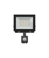 Noctis Lux 4 strålkastare 30W - kallvit, 230V, IP44, 141x185x53mm, svart, PIR-sensor