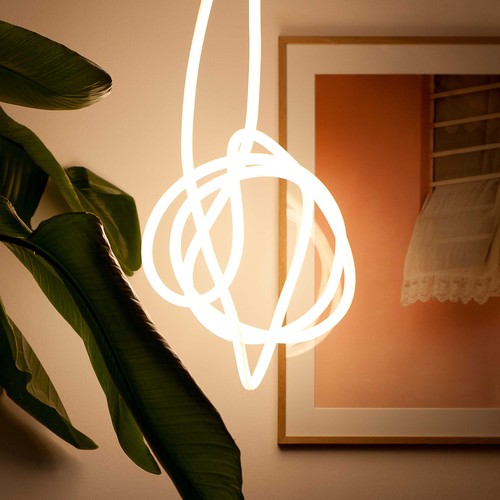 5m Neon Flex Tube - 230V, varmvit, D16 Neon komplett set, inredning