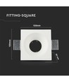GU10 downlight för gipsplatta inspackling - Exkl. ljuskälla och sockel, 12x12cm, fyrkantig, infälld