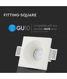 GU10 Lampa - Fyrkantig, Vit