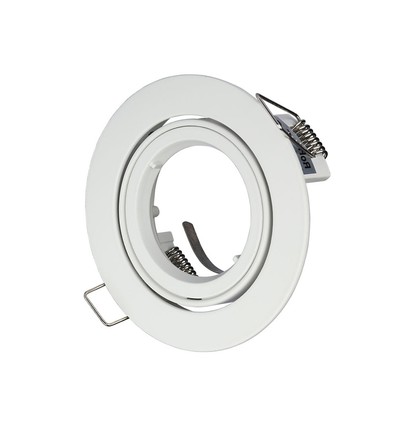 Downlight-kit utan ljuskälla - Hål: Ø8,5 cm, Mått: Ø9,5 cm, Vit, välj MR16 eller GU10 sockel