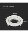 Downlight-kit utan ljuskälla - Hål: Ø8,5 cm, Mått: Ø9,5 cm, Vit, välj MR16 eller GU10 sockel