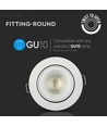 Downlight-kit utan ljuskälla - Hål: Ø8,5 cm, Mått: Ø9,5 cm, Vit, välj MR16 eller GU10 sockel