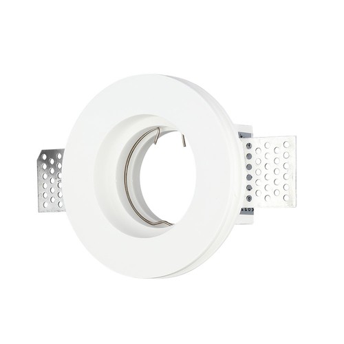 Downlight för ingjutning i gips - Gypsum, rund, Ø10cm, hålmått Ø10,3cm, vit
