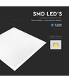 V-Tac LED Panel 60x60 - 29W, Samsung LED chip, flicker free, vit kant