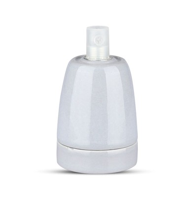 Porslins Lamphållare E27 - Lampa, Grå