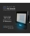 V-Tac 30W LED strålkastare med sensor - Samsung LED chip