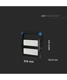 500W LED Strålkastare - Meanwell-Dimbar, Samsung Chip, 4000K, 120D, 120lm/W