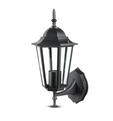 E27 Vägglampa - IP44 utomhus, svart, utan ljuskälla