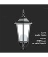 E27 Vägglampa - IP44 utomhus, svart, utan ljuskälla