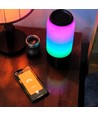 2*3W - LED-ljus, Bluetooth-högtalare, USB TF-kortplats, svart