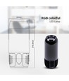 2*3W - LED-ljus, Bluetooth-högtalare, USB TF-kortplats, svart