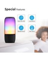 2*3W - LED-ljus, Bluetooth-högtalare, USB TF-kortplats, svart