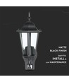 E27 Vägglampa m. sensor - IP44 utomhus, svart, utan ljuskälla