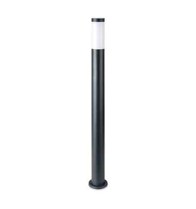 V-Tac Grå trädgårdslampa, rostfri - 110 cm, IP44 utomhus, E27 sockel, utan ljuskälla