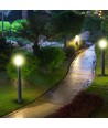V-Tac Grå trädgårdslampa, rostfri - 110 cm, IP44 utomhus, E27 sockel, utan ljuskälla