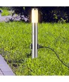 Pollarlykta - Rostfritt Stål (60 cm), PIR-sensor, Sockel, IP44, Satin Nickel