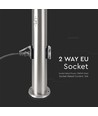 Pollarlykta - Rostfritt Stål (60 cm), PIR-sensor, Sockel, IP44, Satin Nickel